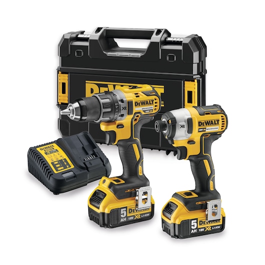 DCK268P2T.jpg Dewalt Drillsett 18V XR 5AH DCK268P2T - Bilde 1