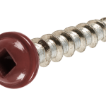 Vindusblikkskrue Aston Rustfri A4 3,5×25 mm – Mørk rød RAL 3009_500 stk